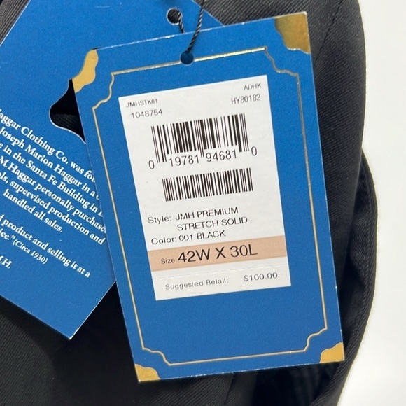 J.M Haggar NWT men’s straight fit Joe II pants 42X30 - Picture 10 of 10